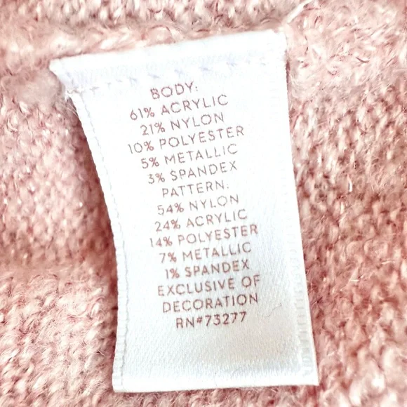 LC Lauren Conrad Ugly Xmas Sweater Blush Sweater with Narwhal - Picture 6 of 9